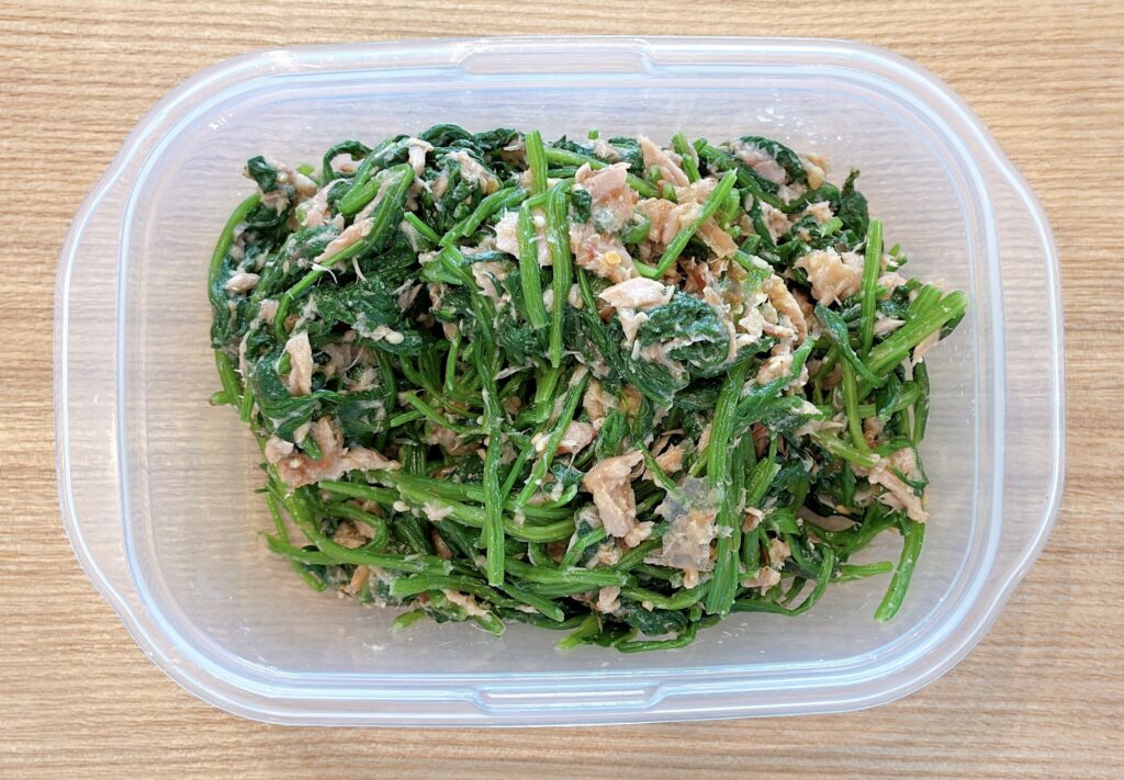 ほうれん草とツナの胡麻味噌和え