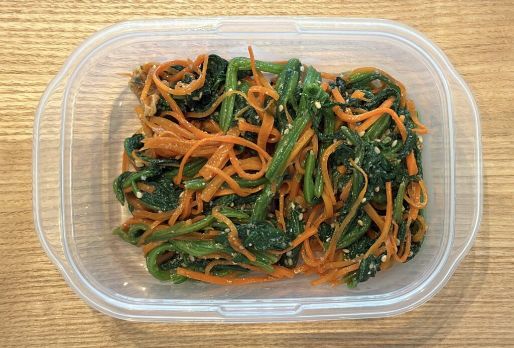 ほうれん草とにんじんのナムル